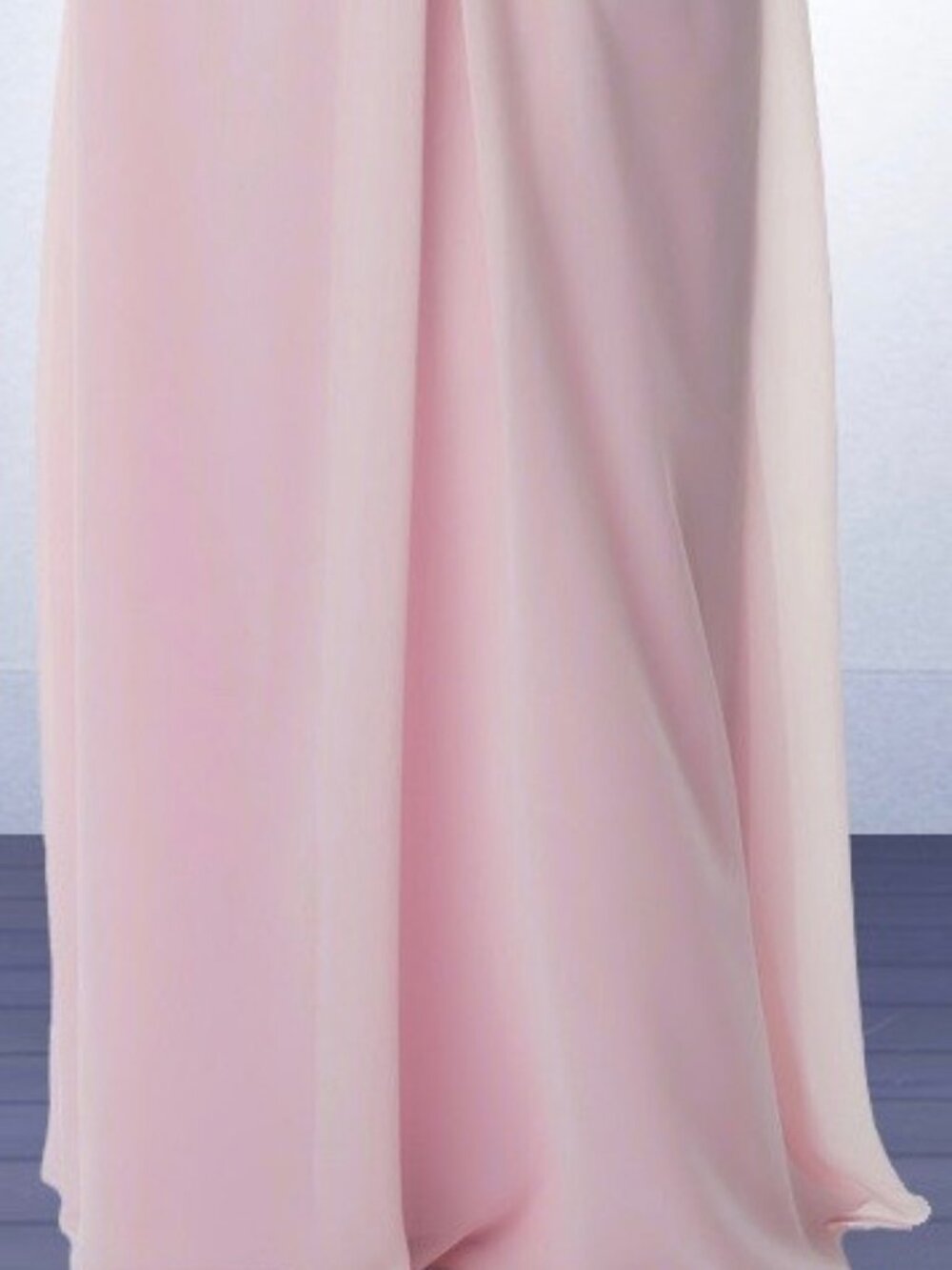 Bill Levkoff 386 Bridesmaid Dress Petal Pink Strapless Sweetheart Chiffon Long 8